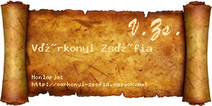 Várkonyi Zsófia névjegykártya
